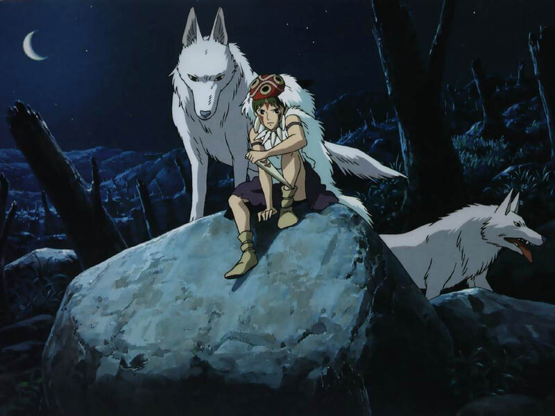 Boy with White Wolves