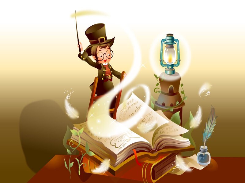 Boy Wizard with Wand