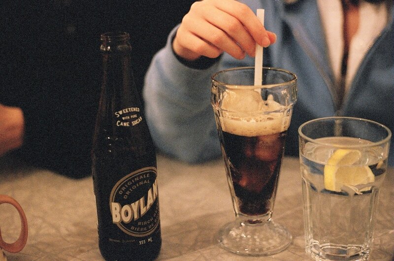 Boylan soda and drinks on table