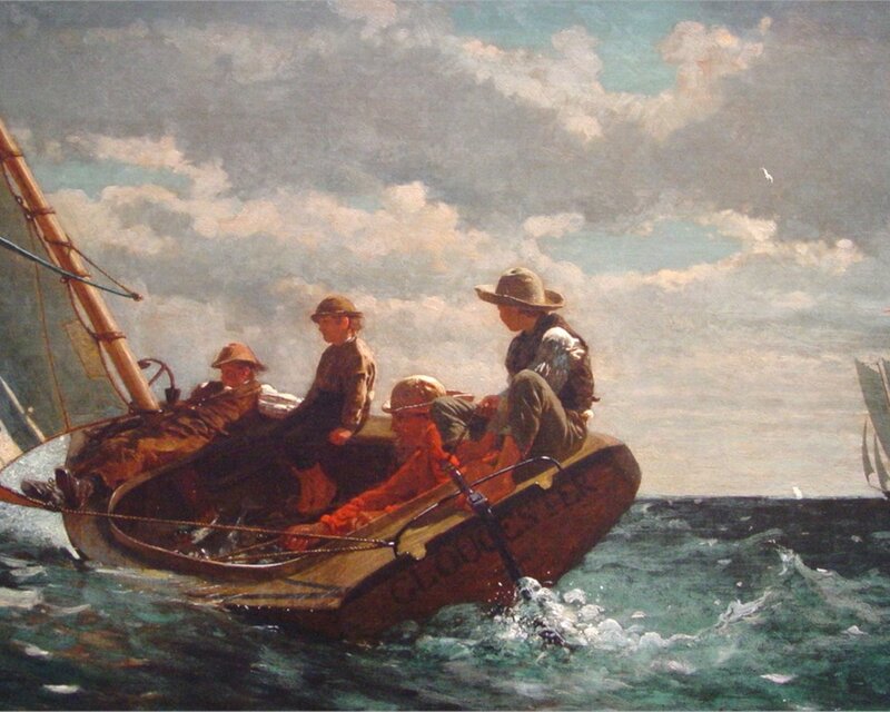 Boys in a Sailboat
