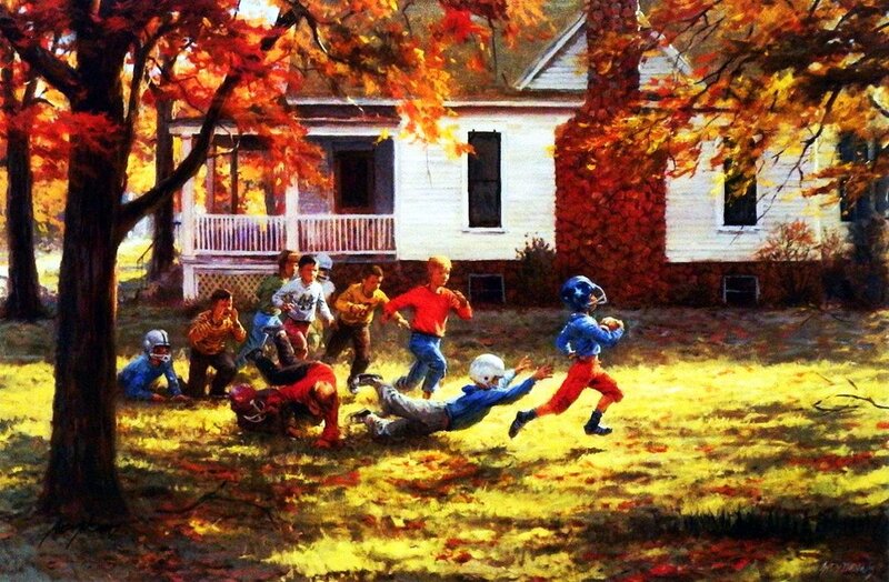 Boys Playing Football