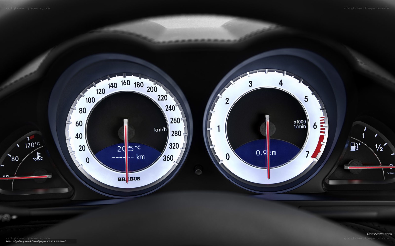 Brabus car dashboard close-up