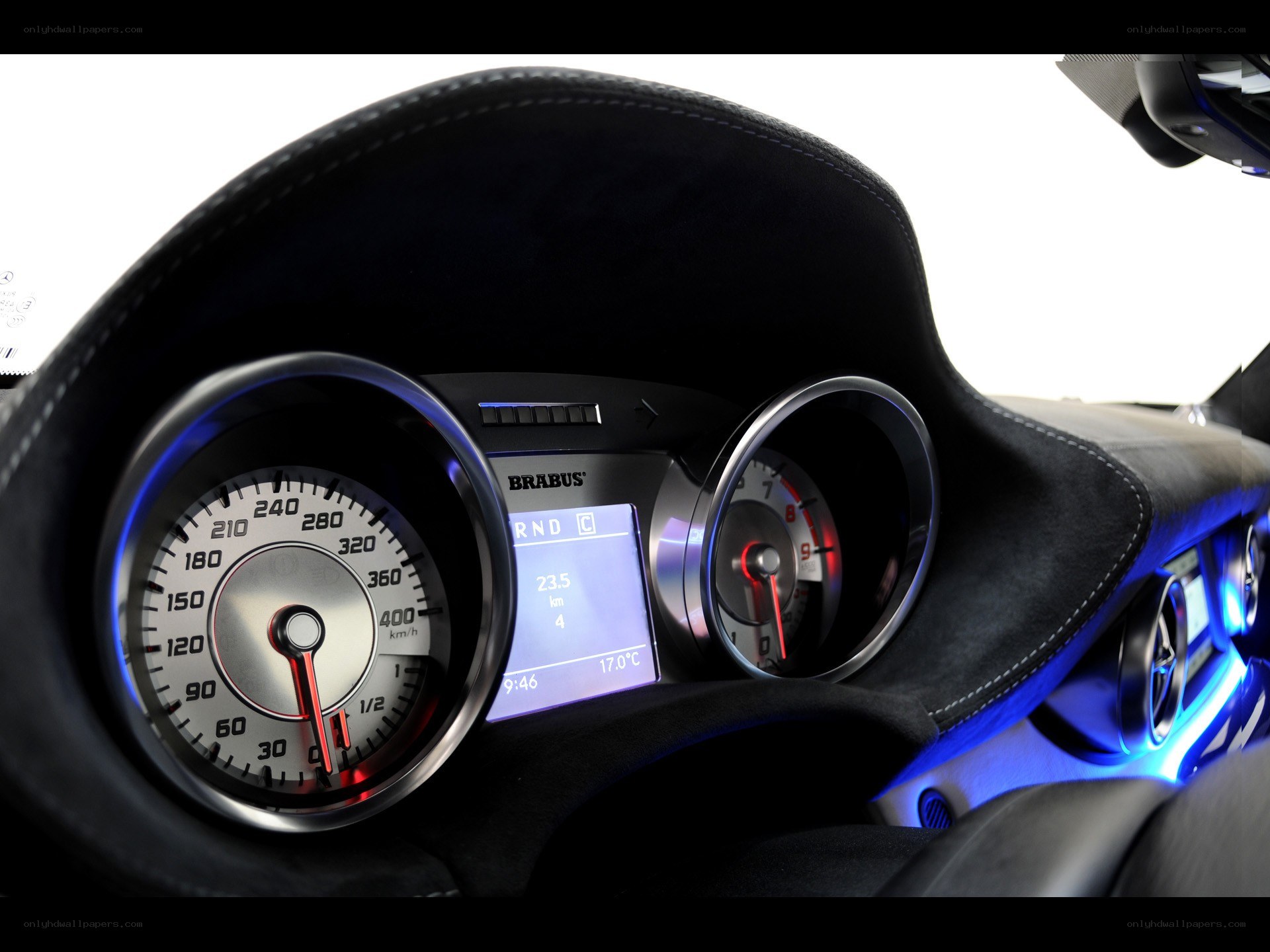 Brabus car dashboard close-up