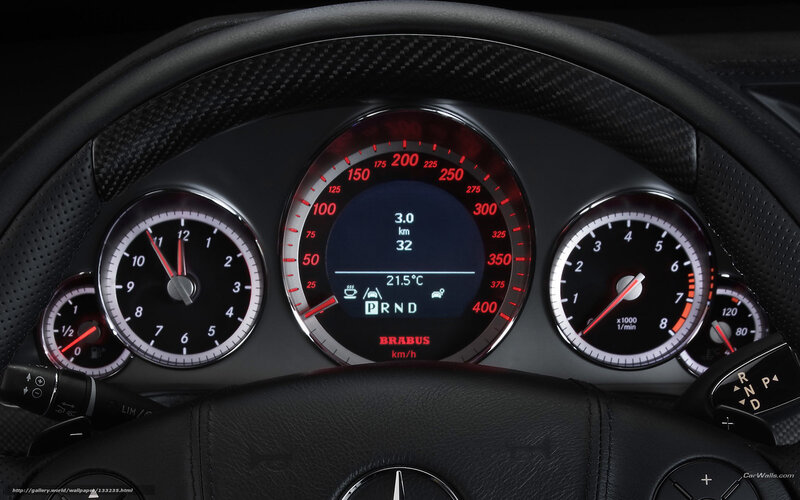 Brabus car dashboard close-up