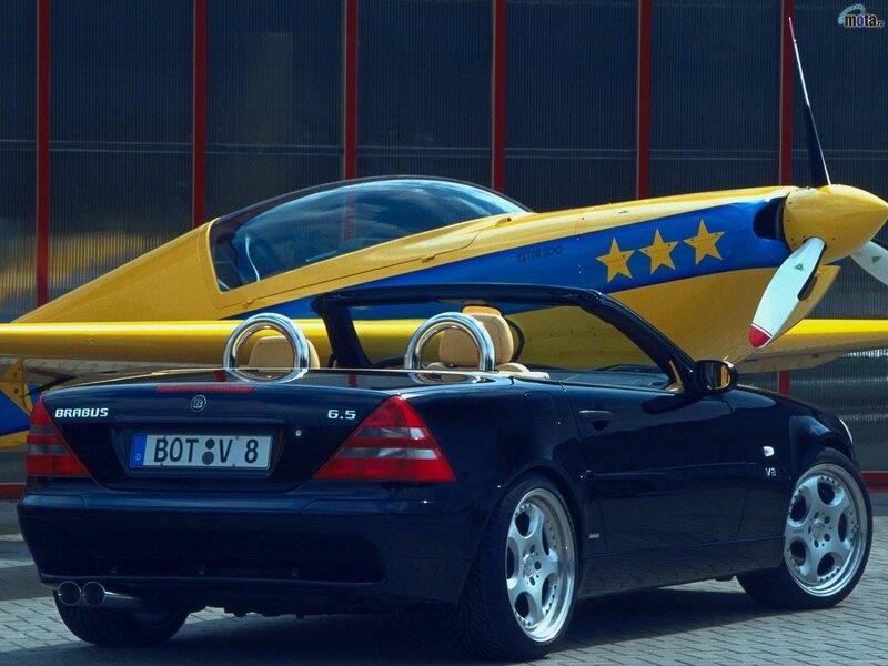 Brabus convertible with airplane