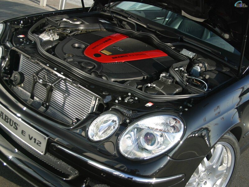 Brabus E V12 engine bay