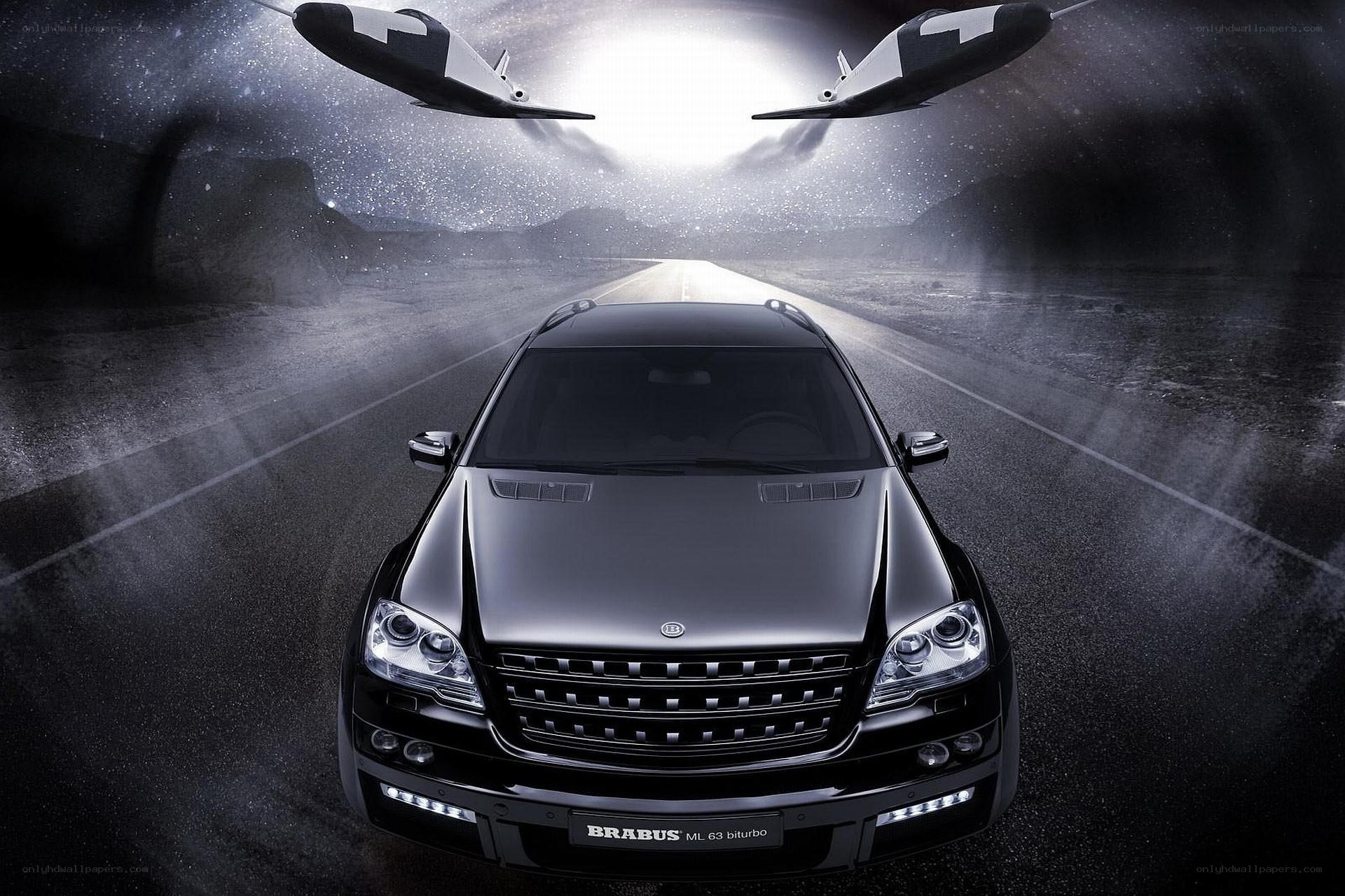 Brabus ML 63 biturbo on a cosmic road