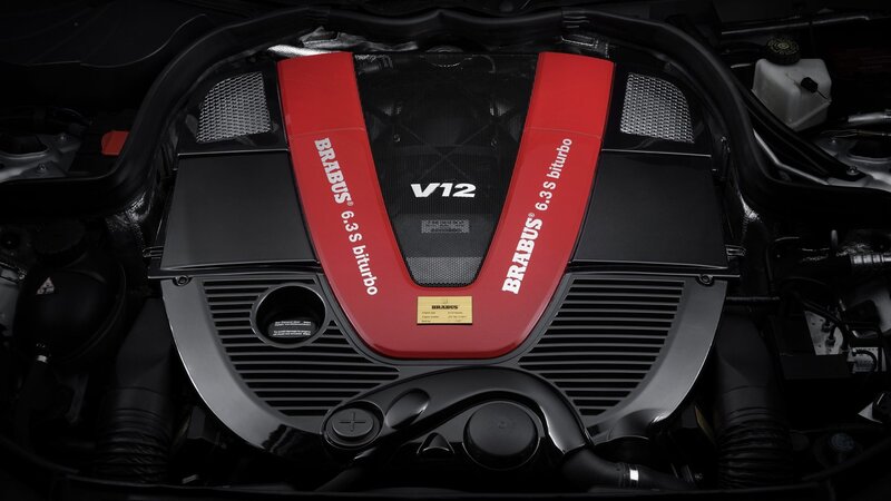 Brabus V12 Engine — Red, Dramatic, Photograph, Engine Cover, Grille
