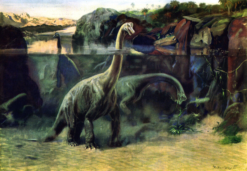 Brachiosaurus in Water