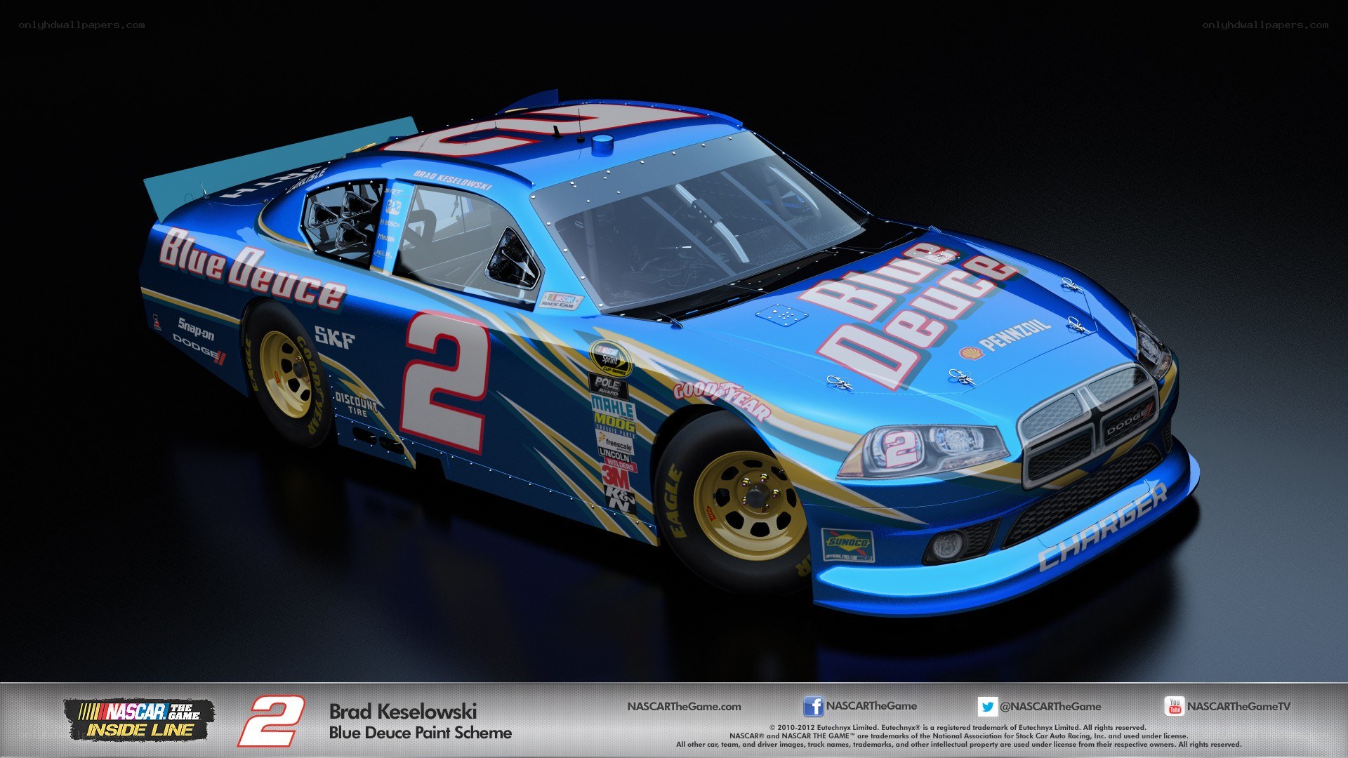 Brad Keselowski's Blue Deuce car