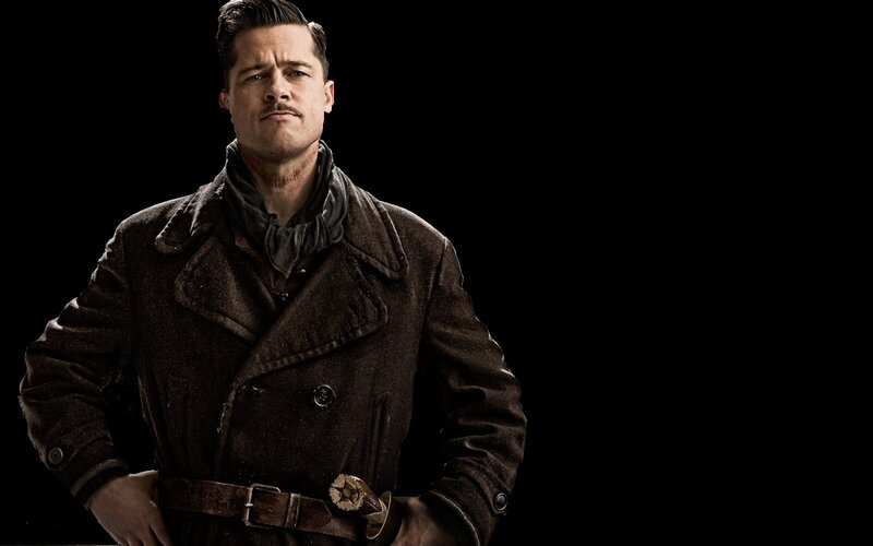 Brad Pitt in war coat