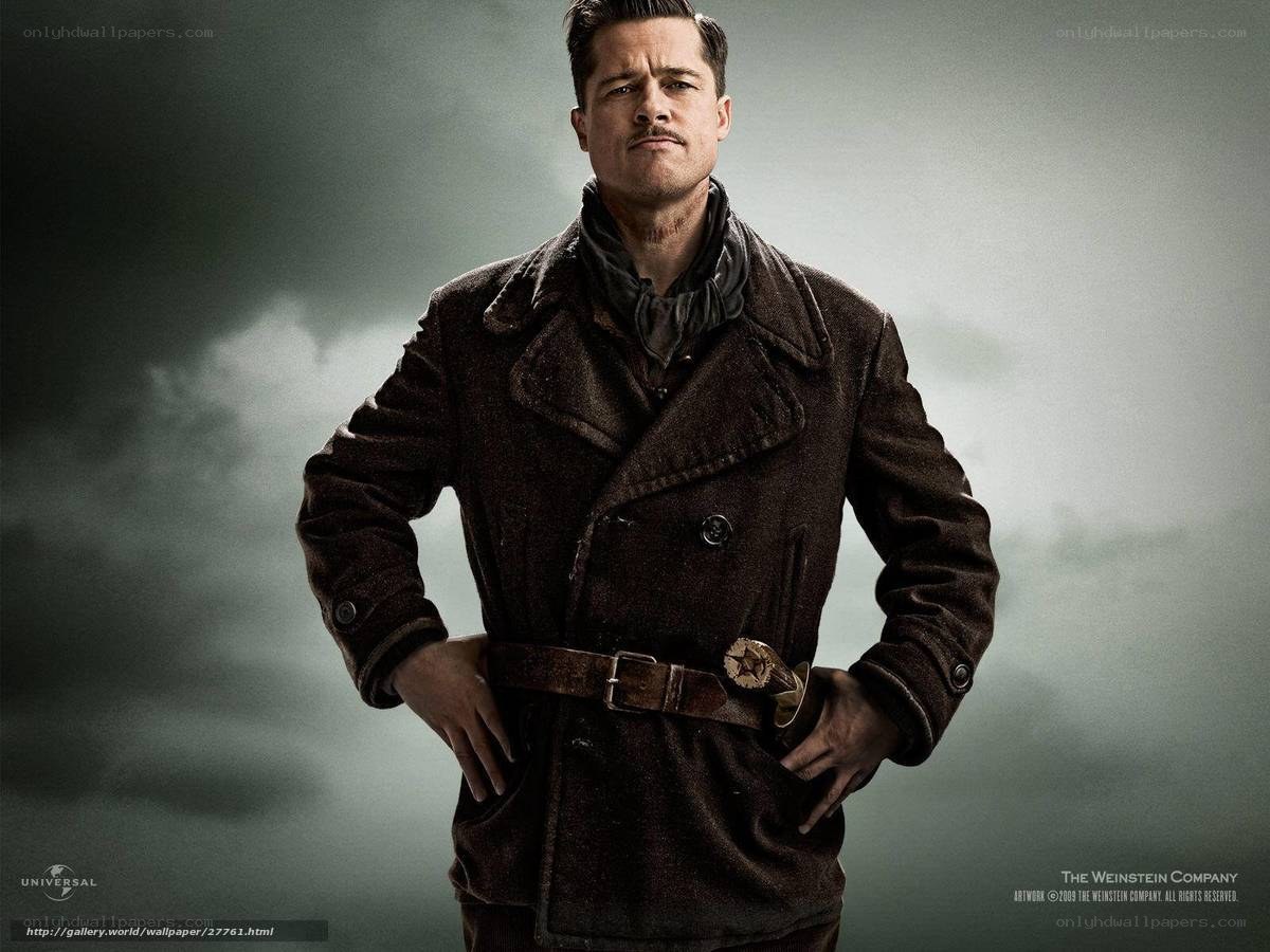 Brad Pitt in war coat