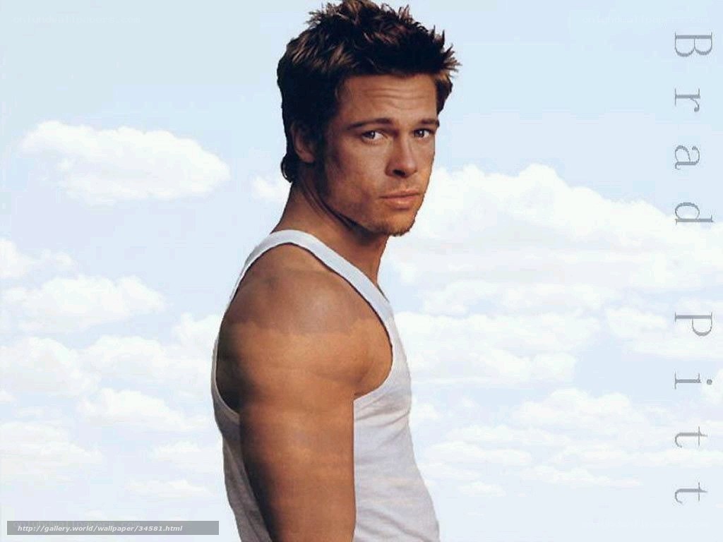 Brad Pitt in white tank top