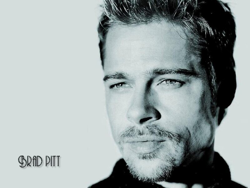 Brad Pitt Portrait — Black