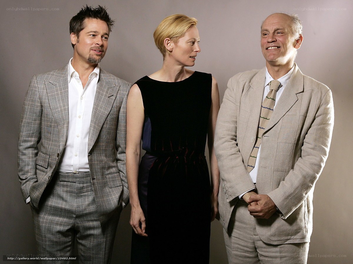 Brad Pitt, Tilda Swinton, and director