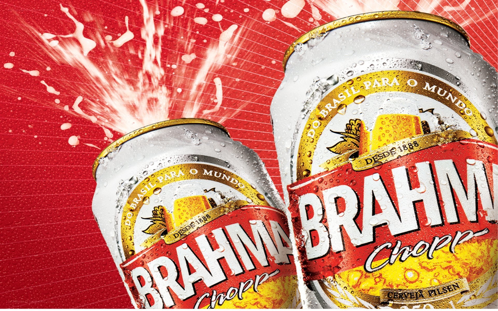 Brahma Chopp beer cans