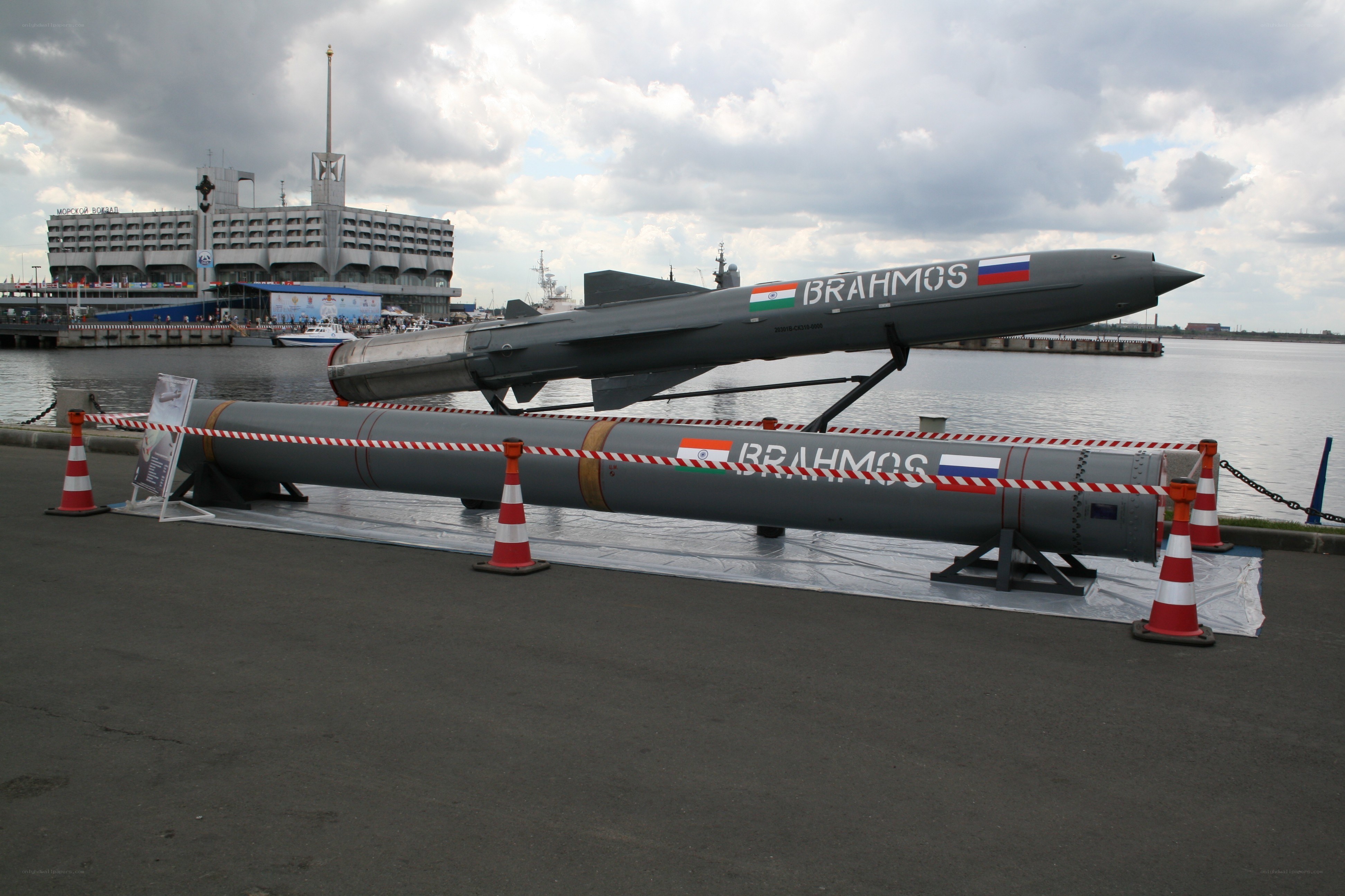 Brahmos missiles on display