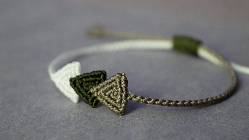 Braided Bracelet with Triangles