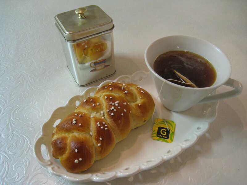 Braided Bread with Tea