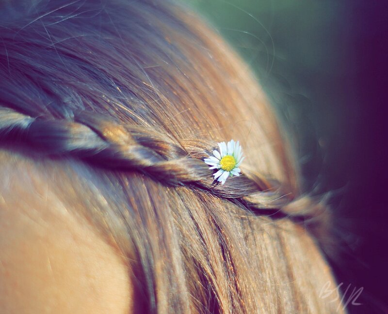 Braided Hair with Daisy