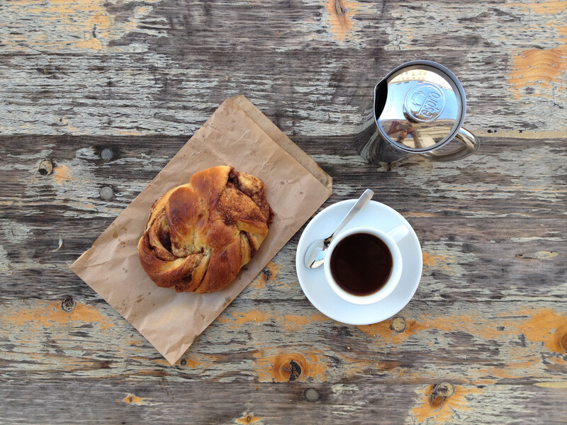 Braided Pastry and Coffee