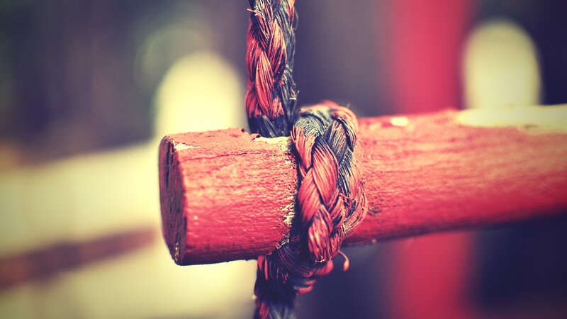 Braided Rope on Wood