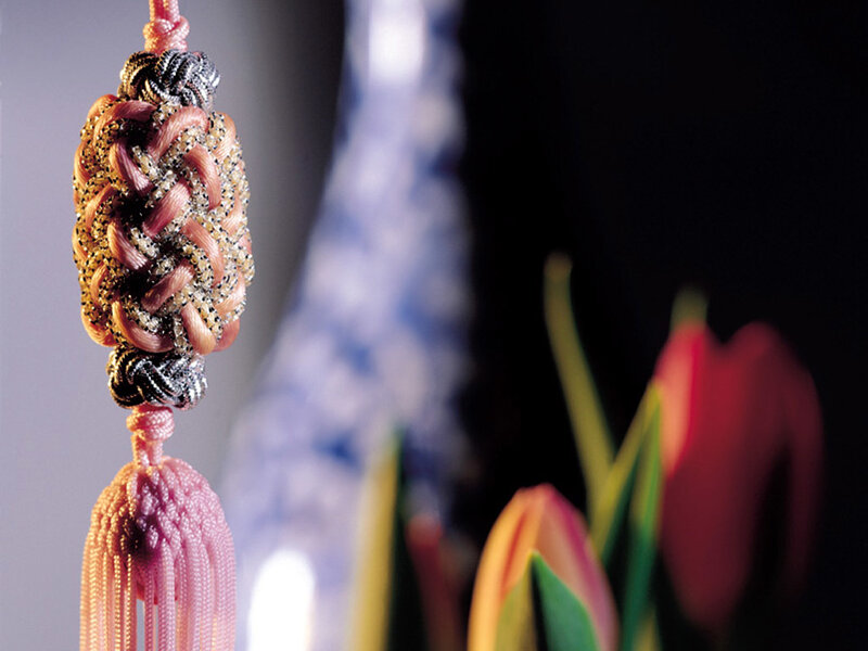 braided tassel with flowers