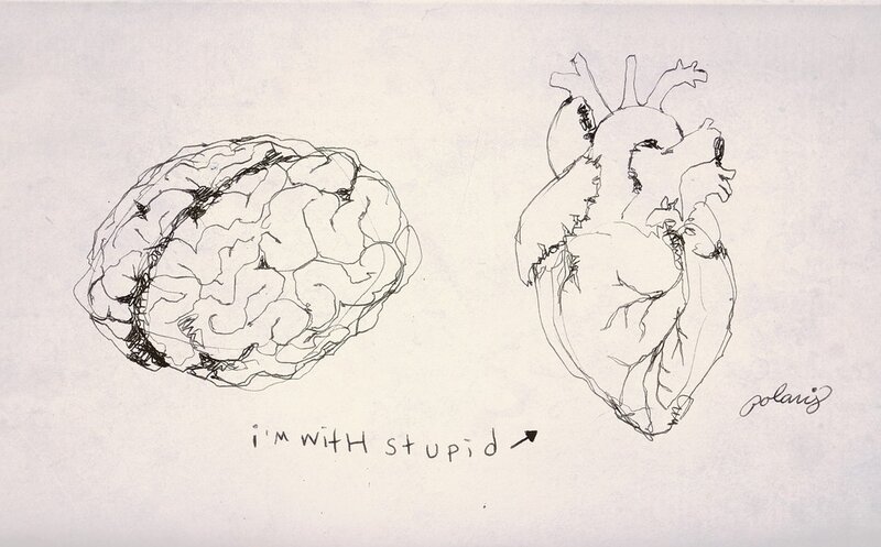brain and heart sketch