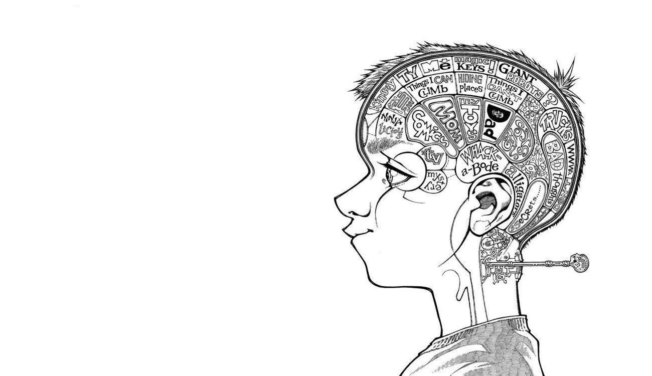 brain filled with thoughts