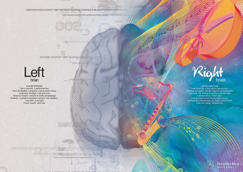 Brain Illustration — Blue