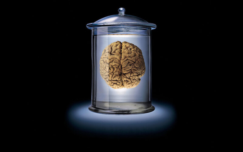 Brain in a Jar — Black, Dramatic