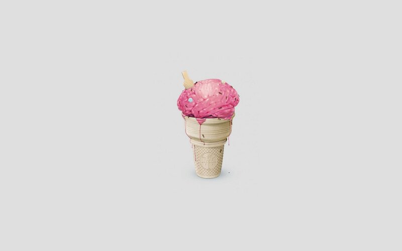 Brain-shaped Ice Cream