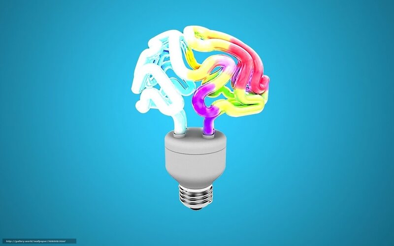 Brain-shaped Light Bulb — Blue