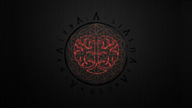 brain symbol with sacred geometry