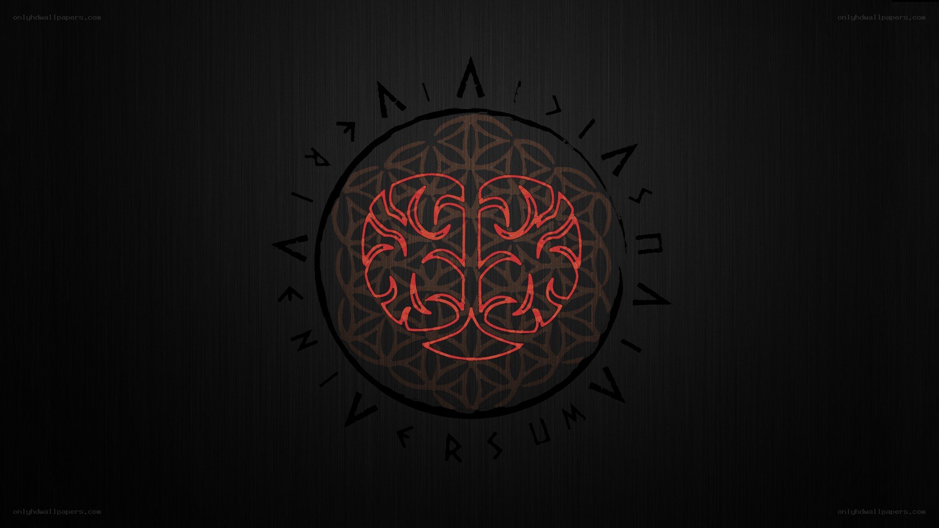 brain symbol with sacred geometry