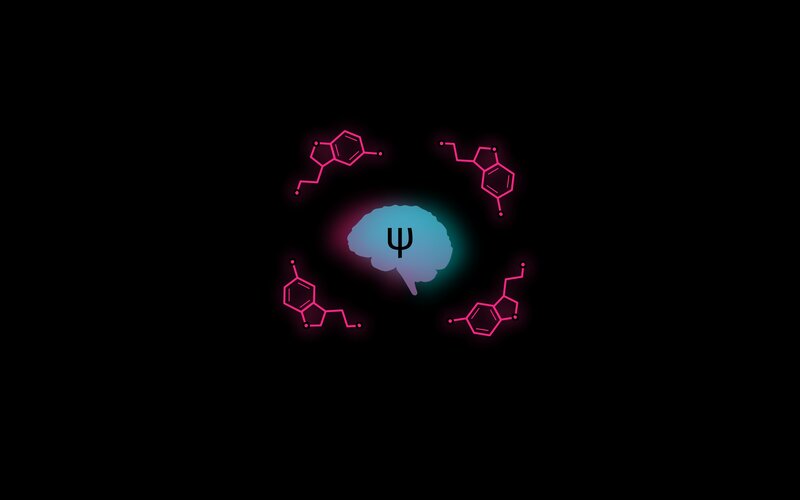 Brain with Chemical Structures