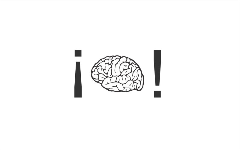 brain with exclamation marks