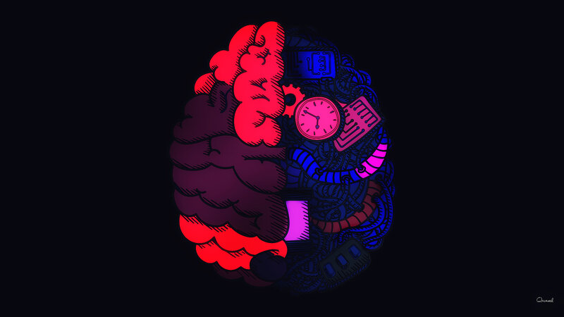 Brain with Mechanical Parts