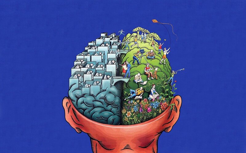 Brain with People Inside — Blue