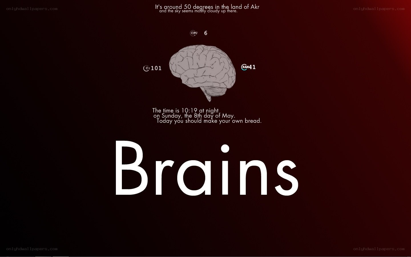 Brains game title screen