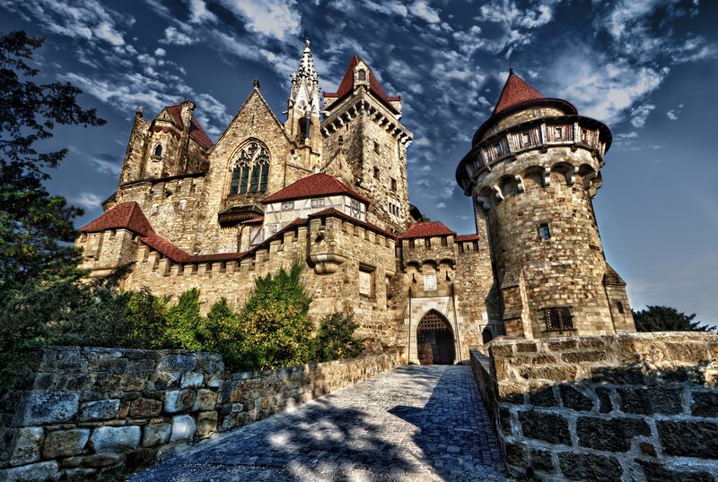 Bran Castle — Blue, Dramatic, Afternoon