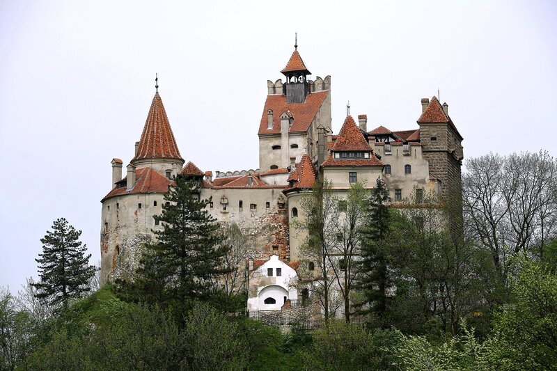 Bran Castle — Gray, Dramatic, Spring