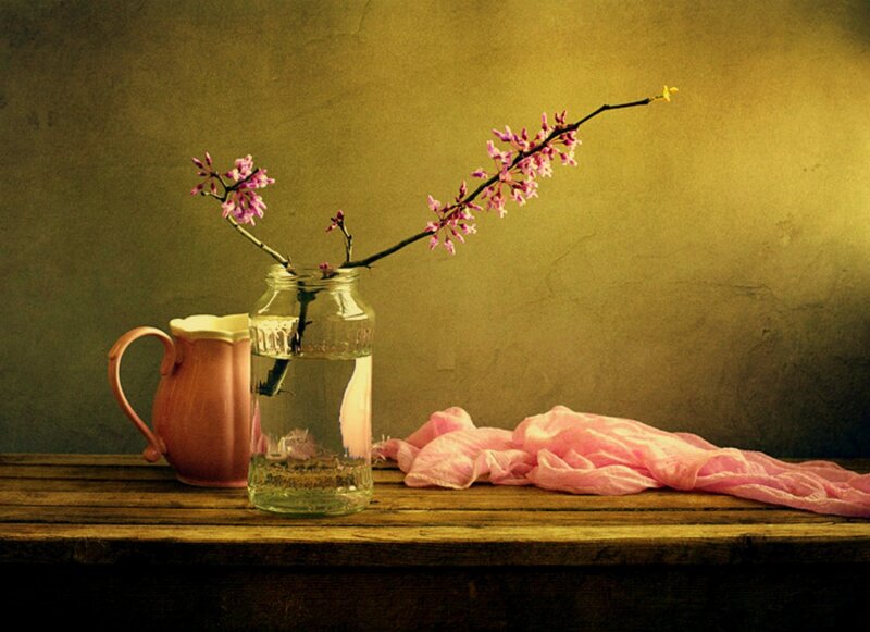 Branch with Pink Flowers