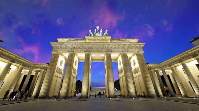 Brandenburg Gate at Dusk — Blue, Dramatic