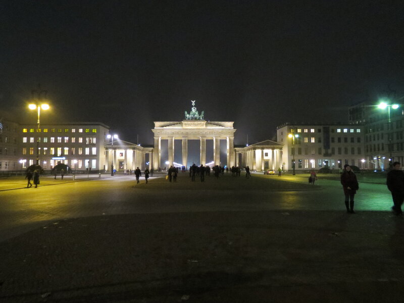 Brandenburg Gate at Night — Black, Dark