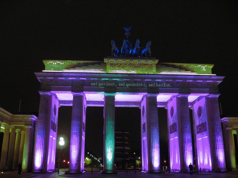 Brandenburg Gate at Night — Purple
