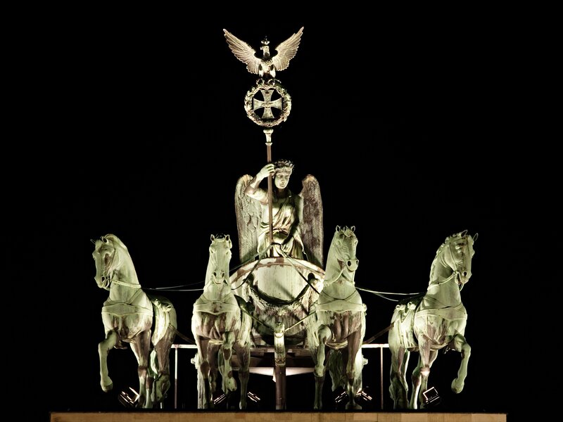 Brandenburg Gate Quadriga at night