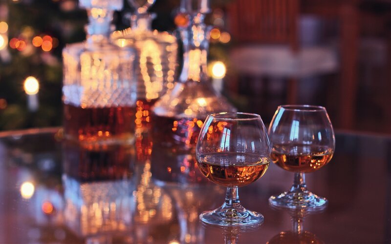 Brandy glasses on a table