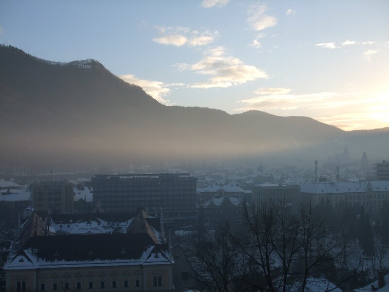 Brasov cityscape at dawn