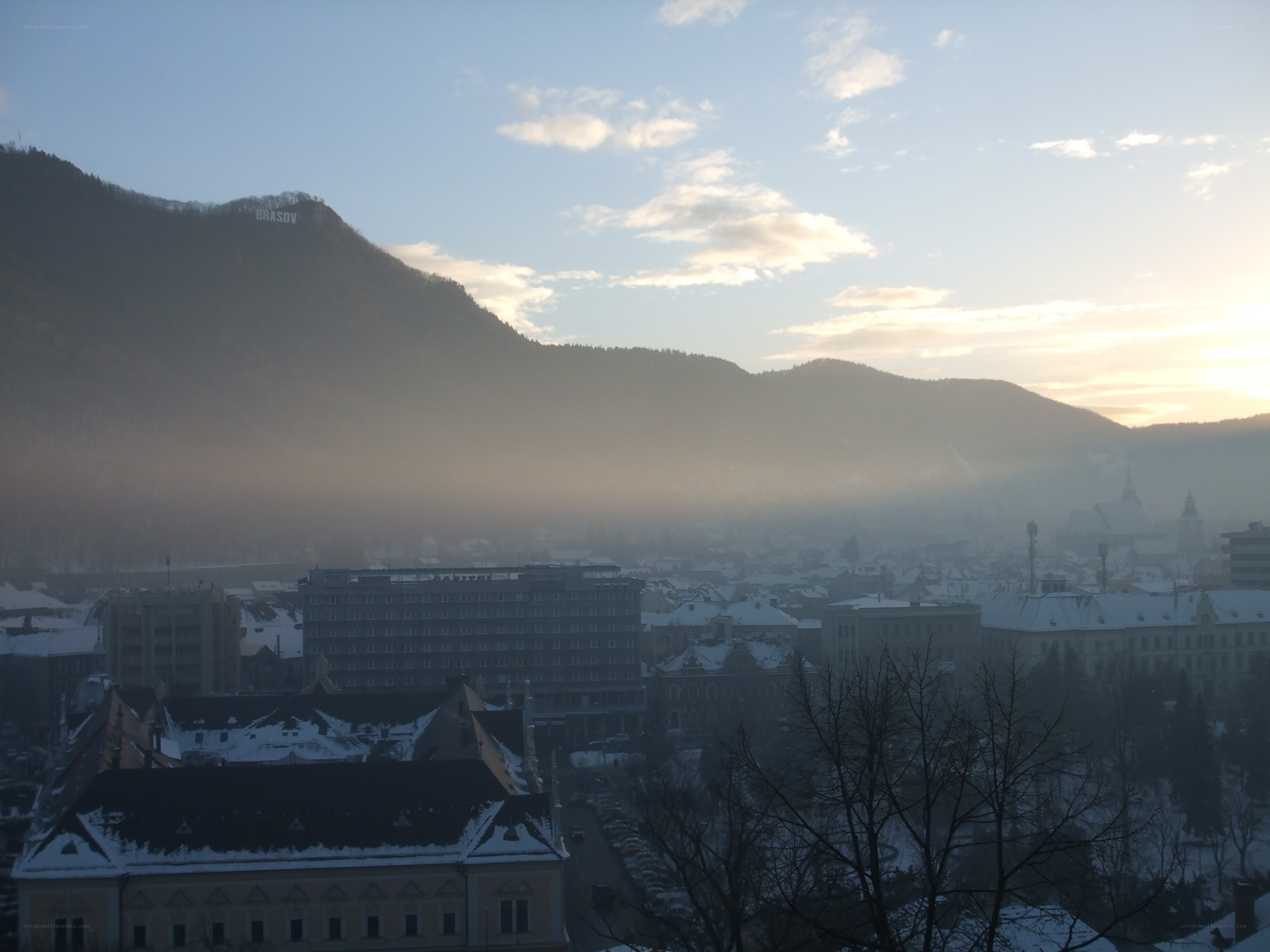 Brasov cityscape at dawn